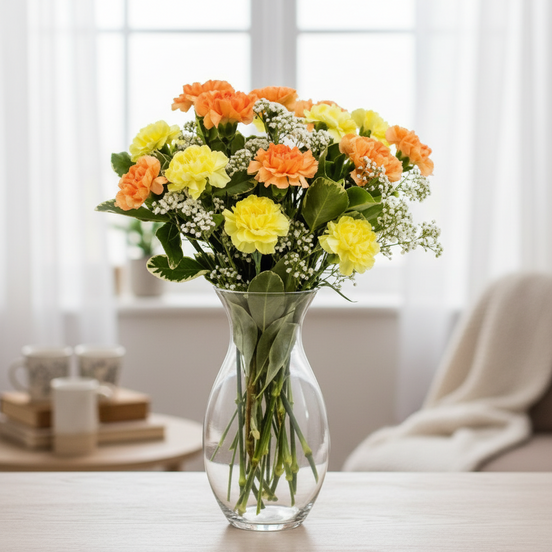 Classic Golden Times Carnation Bouquet
