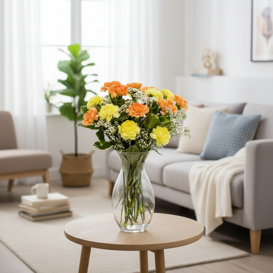 Classic Golden Times Carnation Bouquet