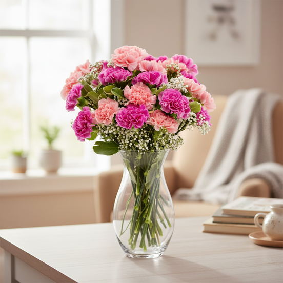 Deluxe Happiness Carnation Bouquet