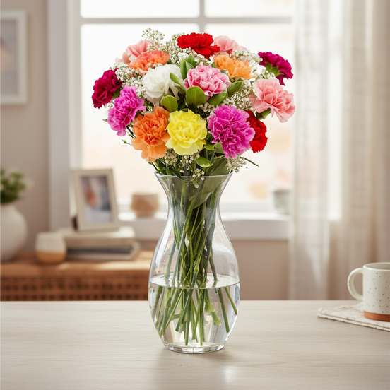 Classic Rainbow Carnation Bouquet