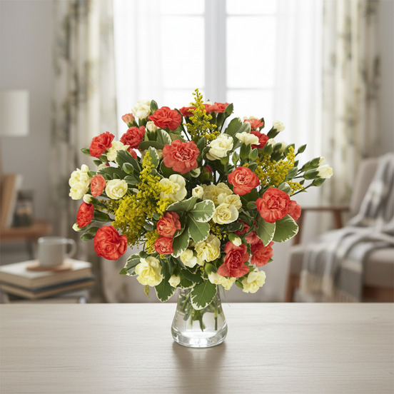 Blazing Spray Carnation Bouquet